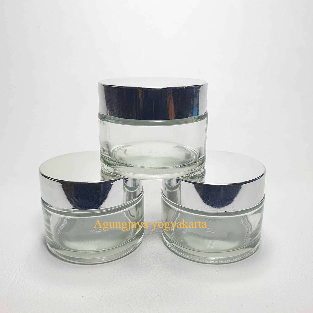 Original 50g Round Clear Glass Pot / Glass Pot / Glass Cream Pot / Cream Pot / Ointment Pot / 50g Po