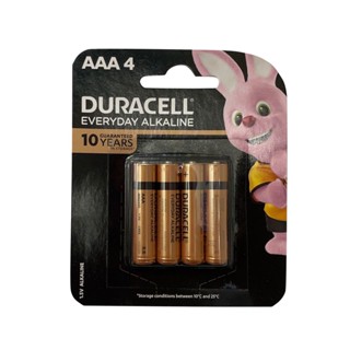 ถ่าน 🔥ลด 50% ใส่โค้ด INCLZ33🔥  ถ่าน Duracell Everyday Alkaline 1.5V แพค 4 ก้อน ของใหม่ ของแท้ ถ่าน