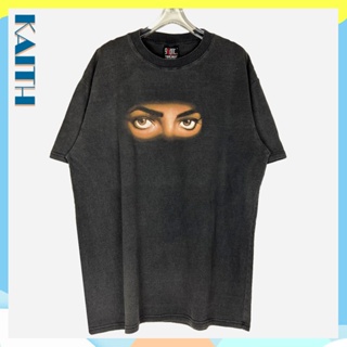 พร้อมส่ง เสื้อยืดแขนสั้น ผ้าฝ้าย พิมพ์ลาย Michael Eye ทรงหลวม ขนาดใหญ่ ซักทําความสะอาดได้ สไตล์ฮิปฮอป แฟชั่นฤดูร้อน สําหรับผู้ชาย และผู้หญิง