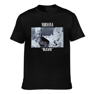 เสื้อยืดแขนสั้นเสื้อยืด ผ้าฝ้าย พิมพ์ลาย Awdip Nirvana Bleach Alternative สําหรับผู้ชายS-5XL