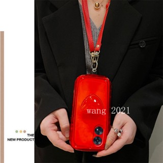 Phone Case เคส OPPO Reno8 T 8T A78 A17 A17k A77s A57 A55 A54 4G 5G Red Elegant Heart-shaped Bracket Leather Lanyard Casing OPPO A16 A16k A16e A15 A15s Shockproof Silicone Soft Cover เคสโทรศัพท