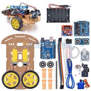 ใหม่ โมดูลอัลตราโซนิก 2WD สําหรับหุ่นยนต์รถยนต์ Arduino DIY