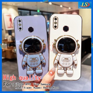 เคส infinix Smart 4 / 5 / 6 / 6 HD infinix Note 12 G88 / 10 Pro / 12 Pro 5G / 12 G96 / infinix Note 12 เคสโทรศัพท์มือถือ ลายนักบินอวกาศ Nasa พร้อมขาตั้ง สําหรับ YHYC