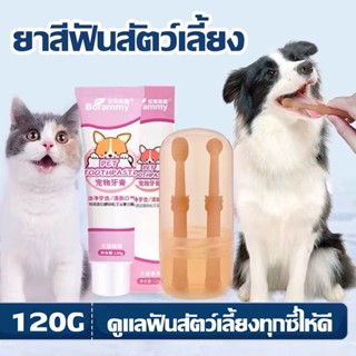 ชุดแปรงฟันสัตว์เลี้ยง แปรงฟันหมา 120g