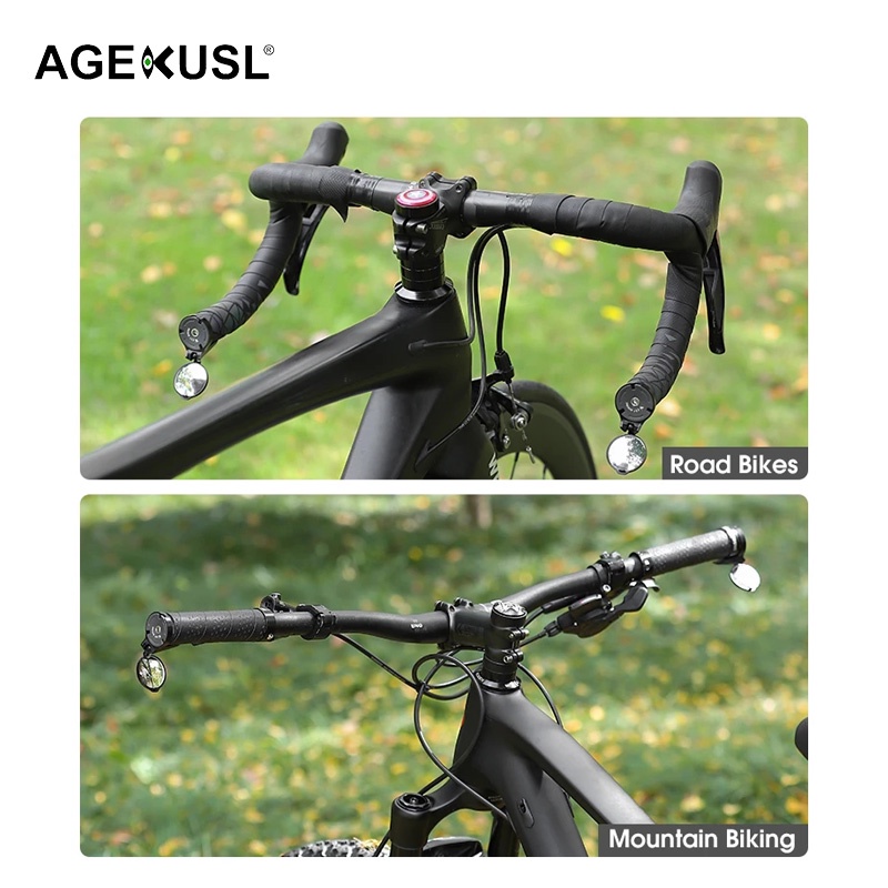 Agekusl กระจกมองหลัง แบบนูน หมุนได้ ปรับได้ สําหรับติดแฮนด์รถจักรยาน MTB ราคา ถูกที่สุด ดีลบีเคเค แกลเลอรีภาพที่ 8
