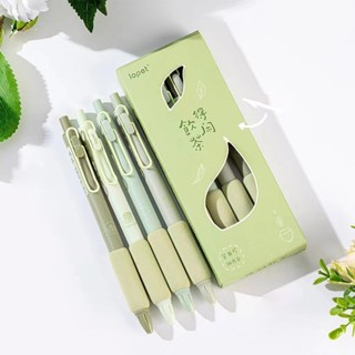 ปากกาหมึกเจล สีดํา ST Pen Tip Retractable 4 ชิ้น