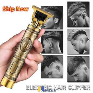 ร้านตัดผม T9 Clipper ผมมืออาชีพ Usb ชาร์จไร้สาย T Rimmer สำหรับผู้ชายปัตตาเลี่ยนผมเคราโกนหนวด MOLISA