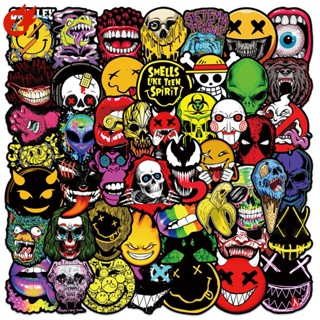 Halloween Scary Faces  Sticker ~50pcs/set  Waterproof Luggage Notebook Stickers