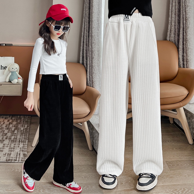 Bottoms 209 บาท กางเกงขากว้าง ทรงหลวม สไตล์เกาหลี สําหรับเด็กผู้หญิง Baby & Kids Fashion