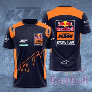 F1 เสื้อยืดลําลอง แขนสั้น คอกลม ลาย Red Bull Fans พลัสไซซ์ เหมาะกับการเล่นกีฬา หน้าร้อน