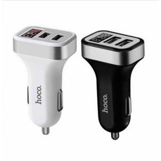 อุปกรณ์รถยนต์ Hoco Z3  Car Charger LCD 2USB หัวชาร์จโทรศัพท์ในรถ จอLCDดิจิตอล หัว