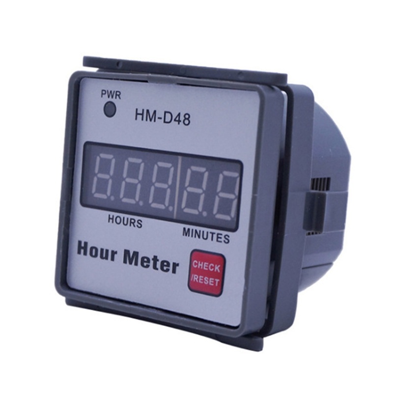 RUN Digital Hour Meter Gauge 0‐999 99h Timer Hour Meter สําหรับเครื่องตัดหญ้ารถแทรกเตอร์