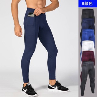 New Product Best-Selling Mens Zipper Pocket Fitness Trousers Sport Running Training Wicking Quick-Drying High Elastic Tights HmHI