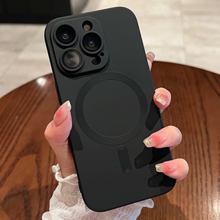 Wireless Charging Soft Silicone Magnetic Case For iPhone 11 12 13 14 Pro Max XS MAX XR X 7 8 Plus SE 2 3 Matte Shockproof Cover Casing