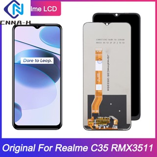 อะไหล่หน้าจอสัมผัส LCD แบบเปลี่ยน สําหรับ OPPO Realem C35 RMX3511 Realme C35