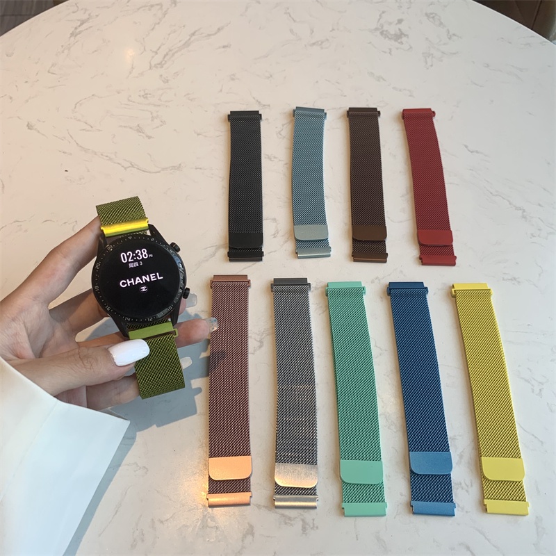 สายสแตนเลสสําหรับ Haylou Solar Plus RT3 โลหะเปลี่ยนสร้อยข้อมือสําหรับ Haylou LS16 Magnetic Loop เข็ม