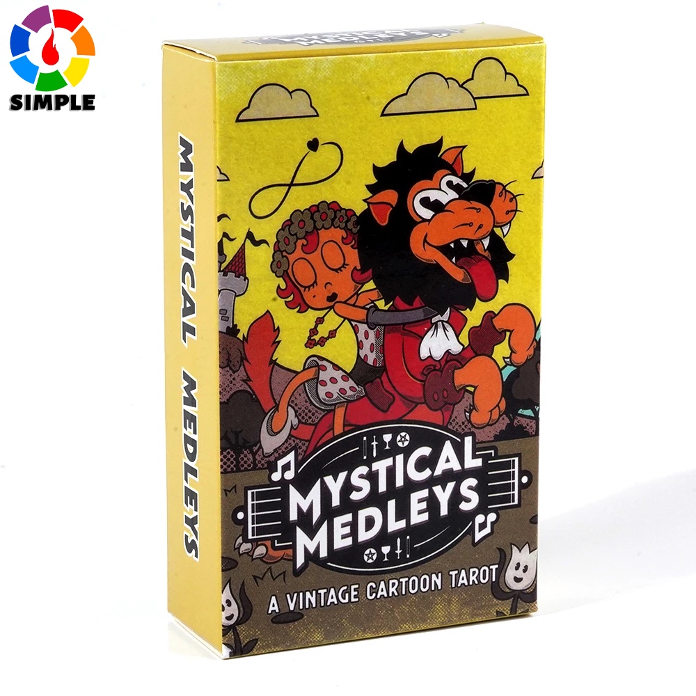 Mystical Medleys Tarot A Vintage Cartoon Tarot 78 Card Deck Witchy Beginner Tarot Learning Tarot Cards For Beginners