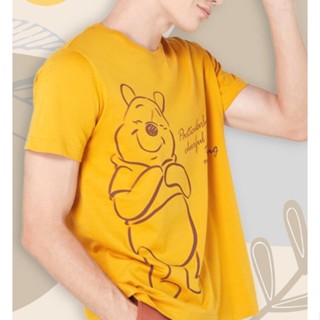 2023 👕เสื้อยืด Winnie the Pooh ใหม่ - เสื้อยืด Disney Winnie the Pooh สีมัสตาร์ด💥💥💥💥