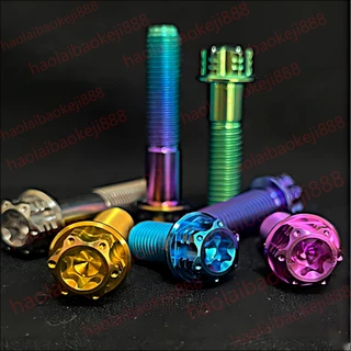 Tc4/gr5 M10x10 มม.-90 มม.1.25P ไทเทเนียมหัวหน้าแปลน Torx สกรูสลักเกลียว M10 รถจักรยานยนต์ titanium สกรู