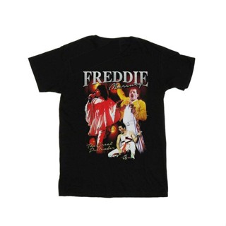 เสื้อยืดแขนสั้นเสื้อยืดลำลองWanyg เสื้อยืดลําลอง แขนสั้น พิมพ์ลาย Queen Freddie Mercury Homage  สไตล์คลาสิก ของขวัญวันเก