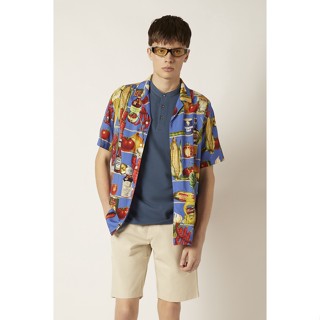 ESP เสื้อเชิ้ตฮาวายลายกราฟิกการ์ตูน ผู้ชาย | Cartoon Print Hawaiian shirt | 3692