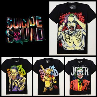 อก34-50นิ้ว เสื้อยืดโจ๊กเกอร์ Joker, เสื้อยืดฮารี่ควินน์ Harley Quinn จาก Black Timber ผ้าฝ้ายแท้