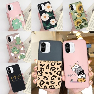 ใหม่ เคสโทรศัพท์มือถือ ซิลิโคนนิ่ม กันกระแทก ลายดอกไม้ แมวน่ารัก แฟชั่น สําหรับ Xiaomi Redmi A1 A1 Plus 6.52 นิ้ว A 1 A 1 Plus