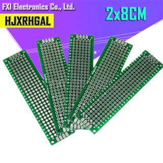 Igmopnrq บอร์ดวงจรพิมพ์ PCB สองด้าน 2x8 ซม. 2x8 ซม. DIY 5 ชิ้น