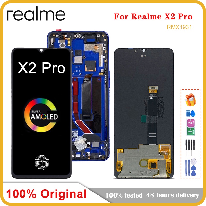 อะไหล่หน้าจอสัมผัสดิจิทัล LCD 6.5 นิ้ว สําหรับ Realme X2 Pro RMX1931 Realme X2Pro