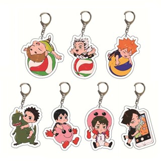 พวงกุญแจอะคริลิค จี้การ์ตูนวอลเลย์บอล Haikyuu Kageyama Hinata Kenma Kozume สําหรับเด็ก