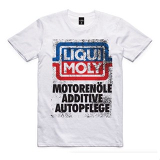 เสื้อยืด คอกลม แฟชั่น มอเตอร์ไซต์ น้ำมันเครื่อง วินเทจ เรซซิ่ง LIQ001 LIQUI MOLY cotton 100% no.20 IY9W