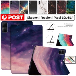 Folio เคสหนัง ฝาพับ ลายการ์ตูน กันกระแทก พร้อมช่องใส่บัตร สําหรับ Xiaomi Redmi Pad 10.61 นิ้ว 2022