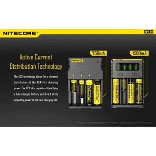 เครื่องชาร์จถ่าน NITECORE i4 （ของแท้ 100 % ) ถ่าน