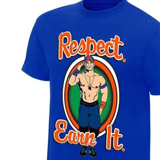 Nf2gd256ew เสื้อยืดแขนสั้น ผ้าฝ้าย พิมพ์ลาย Wwe John Cena Respect Earn It สําหรับผู้ชาย RYN126DGE16614