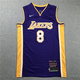 ขายดี nba Lakers No. เสื้อกีฬาแขนสั้น ปักลาย 8 Kobe Retirement Edition แบบแห้งเร็ว ระบายอากาศได้ดี มีสีเหลือง สีดํา สีม่วง 735562