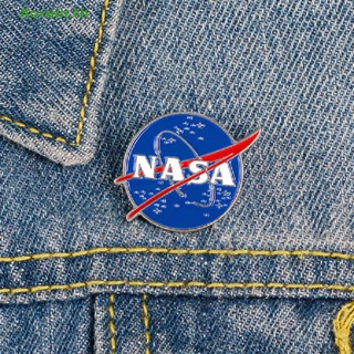 # ใหม่ # เข็มกลัด โลหะผสม ลายโลโก้นักบินอวกาศ NASA สําหรับตกแต่งเสื้อผ้า