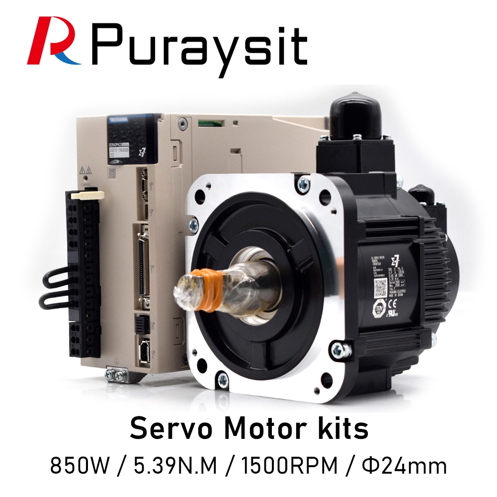 Puraysit Servo มอเตอร์ชุด 850W SGD7S-7R6A00B202 SGM7G-09AFC61 5.39N.m 6.9A Dia.24mm พร้อมสาย 3M