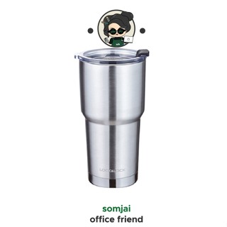 LocknLock (ล็อกเอ็นล็อก) แก้วน้ำเก็บอุณหภูมิ Swing Tumbler รุ่น LHC4136SLV ความจุ 470 มล.