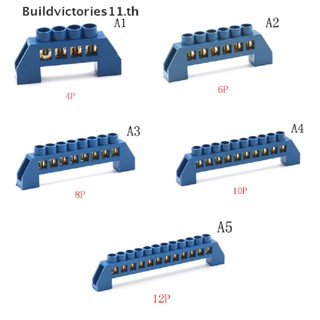 Buildvictories11 บล็อกเทอร์มินัลสกรูเชื่อมต่อสายไฟ ทองเหลือง 4-12P 250-450V