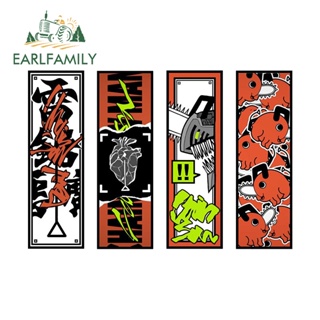 Earlfamily สติกเกอร์ไวนิล กันน้ํา ลายอนิเมะ Chainsaw Man Slap ขนาด 13 ซม. x 4.1 ซม. สําหรับติดตกแต่งรถยนต์ แล็ปท็อป รถจักรยานยนต์