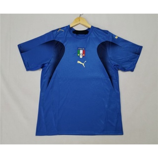 เสื้อกีฬาแขนสั้น ลายทีมชาติฟุตบอล Italy 2006 ชุดเหย้า สไตล์เรโทร