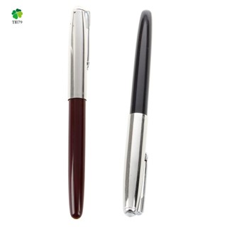 2pcs 616 Fountain Pen Hooded Golden Nib Small Vintage - Dark Red Barrel &amp; Black Barrel