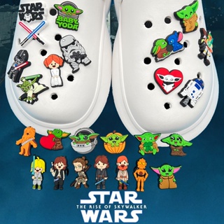 ชุดจี้กระดุม PVC รูป Star Wars Crocs Jibbitz น่ารัก สําหรับวัยรุ่น DIY