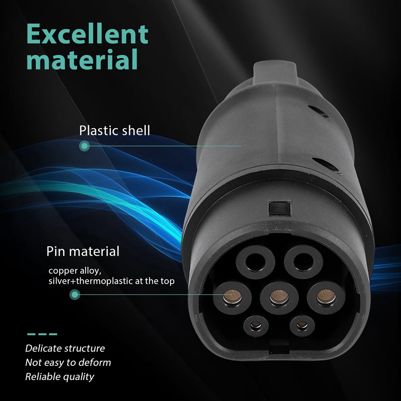 Evse EV อะแดปเตอร์ชาร์จ 32A J1772 Type 1 เป็น Type 2 ปลั๊ก EV สําหรับรถยนต์ไฟฟ้า ราคา ถูกที่สุด ดีลบีเคเค แกลเลอรีภาพที่ 7