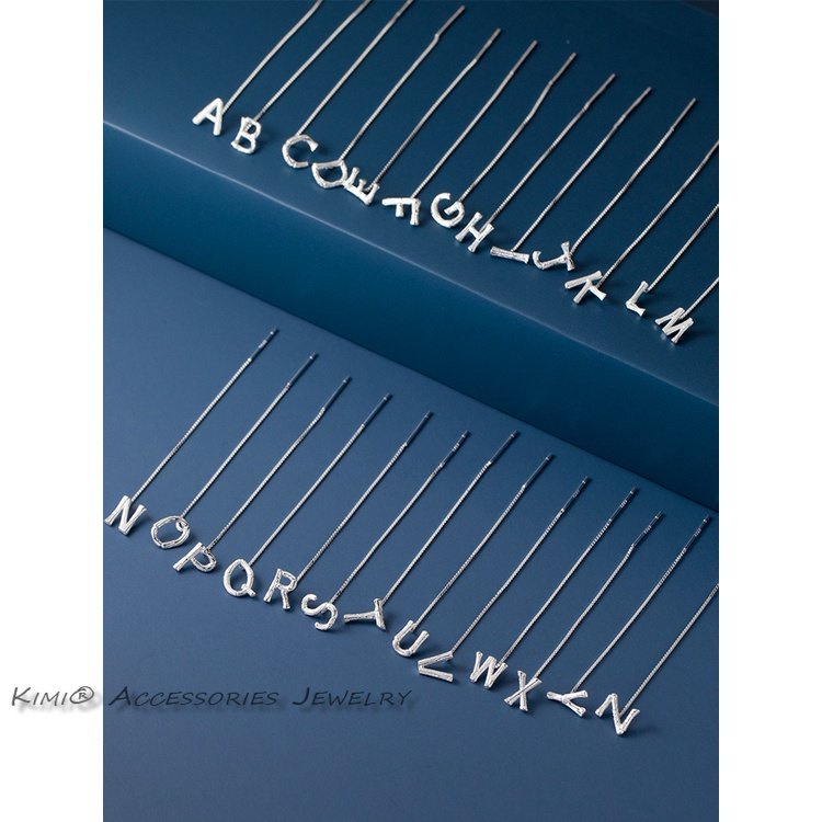 Letters Threader Earings for Women 1pair Drop Piercing Earring Set Hikaw Accessories Jewelry Hikaw f