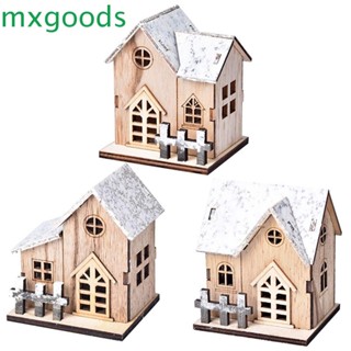 Mxgoods บ้านไม้เรืองแสงสําหรับตกแต่งบ้านงานฝีมือ Diy