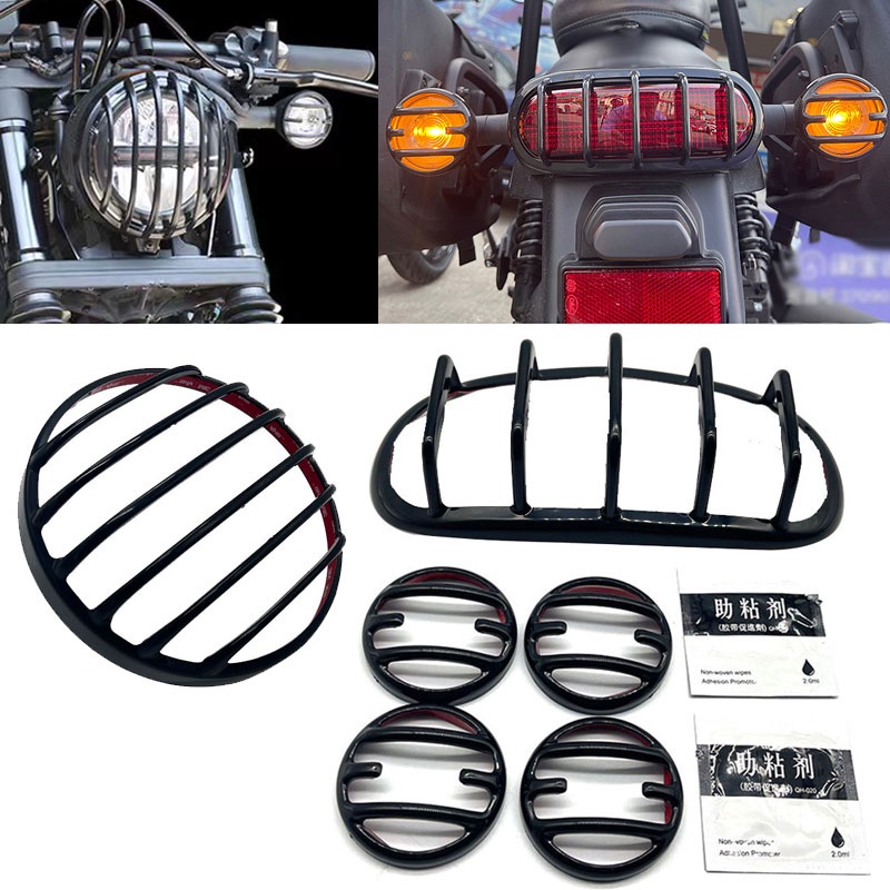 ใหม่ CMX500 CMX300 Matt สีดําไฟหน้าไฟเลี้ยวไฟท้ายย่าง Coverf สําหรับ Honda 2020-2021 2022 Rebel CMX 500 300 1100 ABS