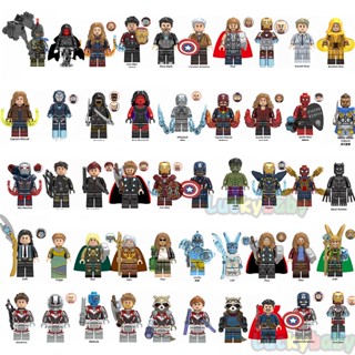 ฟิกเกอร์ Marvel Bonecos ขนาดเล็ก ซูเปอร์ฮีโร่ บล็อกตัวต่อ คอสเพลย์ DIY ของเล่นสําหรับเด็ก