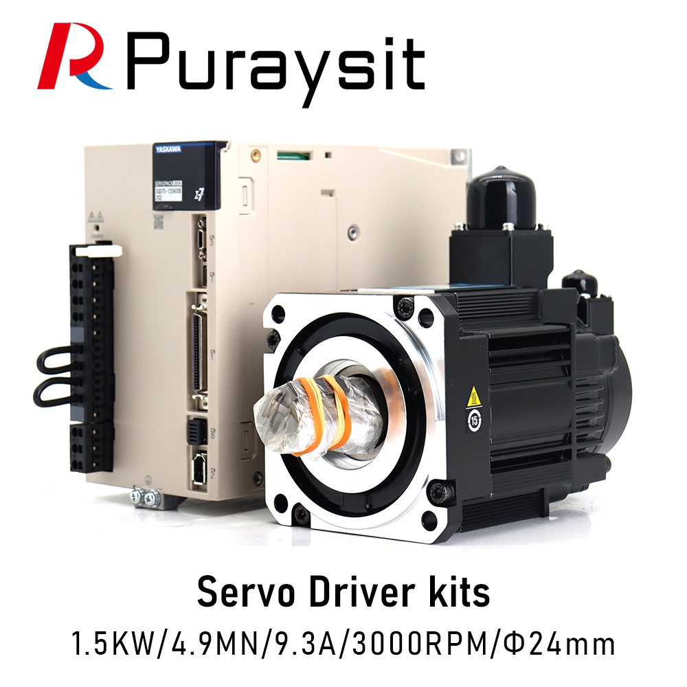 SZ Puraysit Servo มอเตอร์ชุด 1.5KW SGD7S-120A00B202 SGM7A-15A7A61 4.9MN 9.3A 3000RPM Dia.24 มม.พร้อม