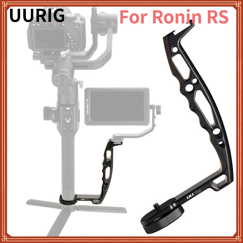 UURIG DSLR Stabilizer L-Type Bracket Stand Handle Grip ที่ใช้งานได้สําหรับ Zhiyun Crane 2 DJI Ronin 